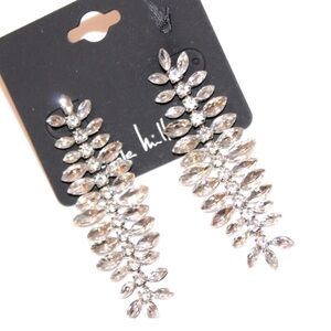 Nicole Miller Clear Crystal Chandelier Drop Earrings
